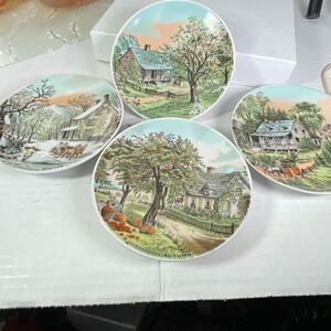 VTG Currier & Ives Four Seasons series rural American Homestead.